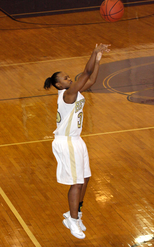Bethel's Tristan Johnson launches bombs away, hitting 5 of 8 from three land in the Lady Wildcats 86-55 Victory.